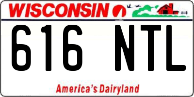 WI license plate 616NTL