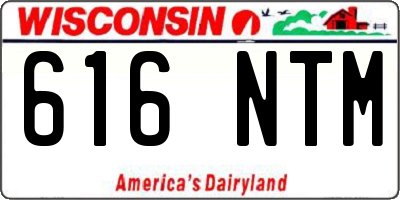 WI license plate 616NTM