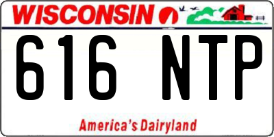 WI license plate 616NTP
