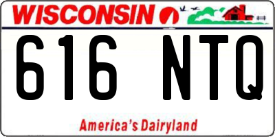 WI license plate 616NTQ