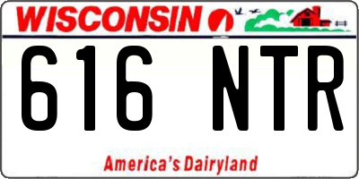 WI license plate 616NTR