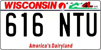 WI license plate 616NTU