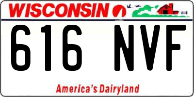 WI license plate 616NVF