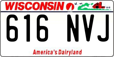 WI license plate 616NVJ