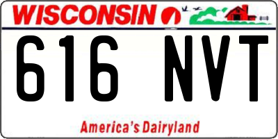 WI license plate 616NVT