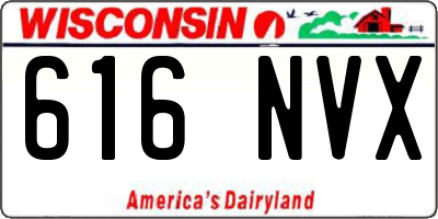 WI license plate 616NVX