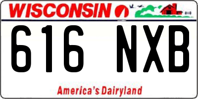 WI license plate 616NXB