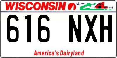 WI license plate 616NXH