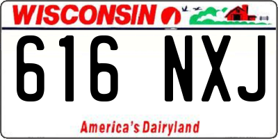 WI license plate 616NXJ