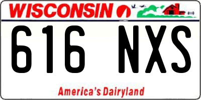 WI license plate 616NXS