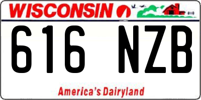 WI license plate 616NZB