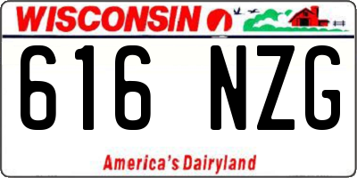 WI license plate 616NZG