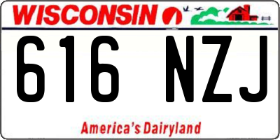 WI license plate 616NZJ