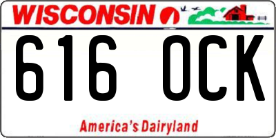 WI license plate 616OCK