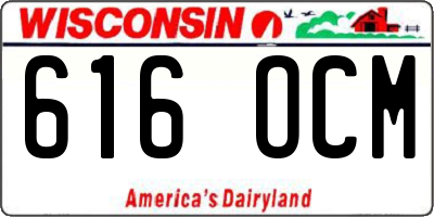 WI license plate 616OCM