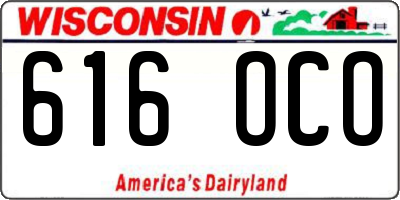 WI license plate 616OCO