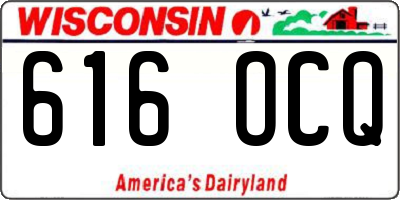 WI license plate 616OCQ