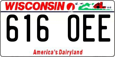 WI license plate 616OEE