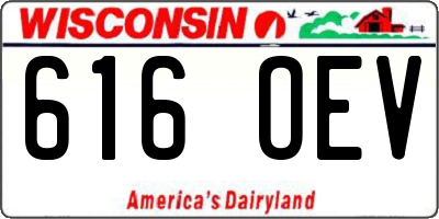 WI license plate 616OEV