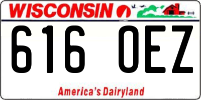 WI license plate 616OEZ