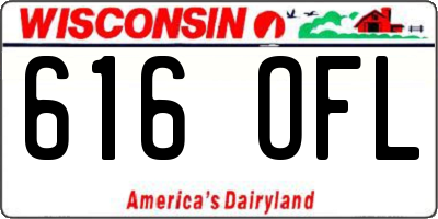 WI license plate 616OFL