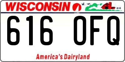 WI license plate 616OFQ