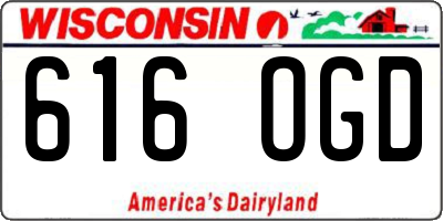 WI license plate 616OGD