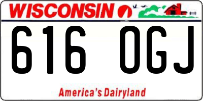 WI license plate 616OGJ