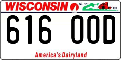 WI license plate 616OOD