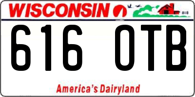 WI license plate 616OTB