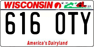 WI license plate 616OTY