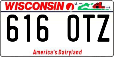 WI license plate 616OTZ
