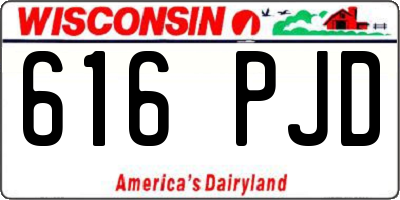 WI license plate 616PJD