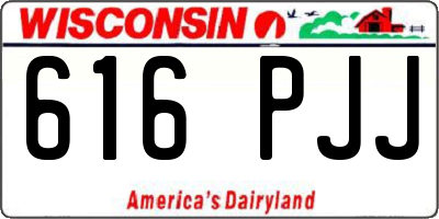 WI license plate 616PJJ