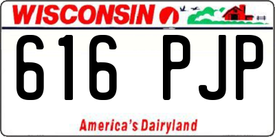 WI license plate 616PJP