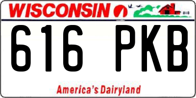 WI license plate 616PKB