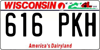 WI license plate 616PKH