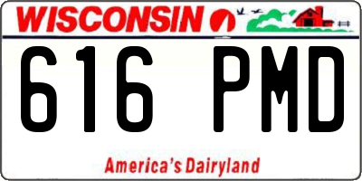 WI license plate 616PMD