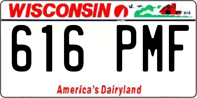 WI license plate 616PMF