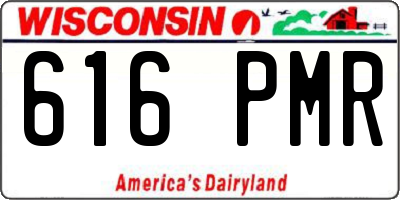 WI license plate 616PMR