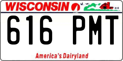 WI license plate 616PMT