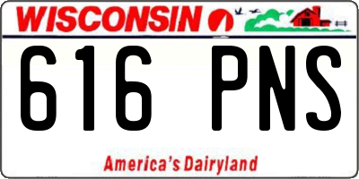 WI license plate 616PNS