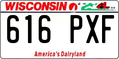 WI license plate 616PXF