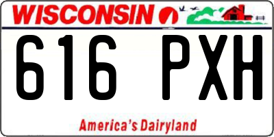 WI license plate 616PXH