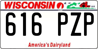 WI license plate 616PZP