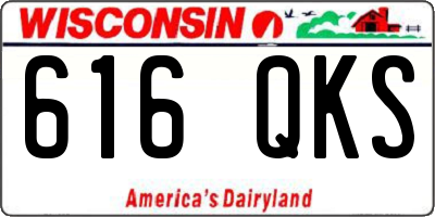 WI license plate 616QKS