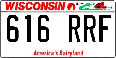 WI license plate 616RRF