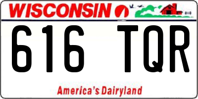 WI license plate 616TQR