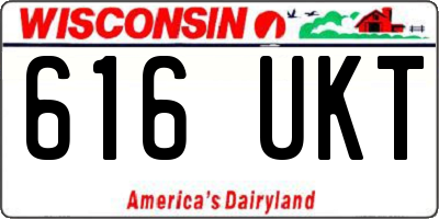 WI license plate 616UKT