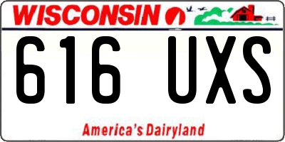 WI license plate 616UXS